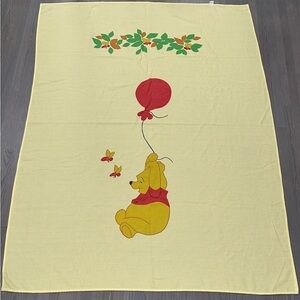 Vintage Disney Winnie The Pooh Waffle Thermal Twin Size Blanket Pooh Bear